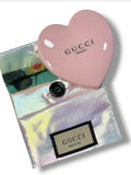 GUCCI BEAUTY Pink Heart Compact with Iridescent Pouch